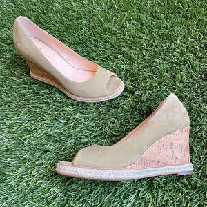 Cole Haan Jocelyn green cork espadrille wedge